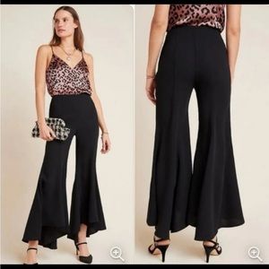 Anthropologie Zinna Flare Bell bottom black pants
